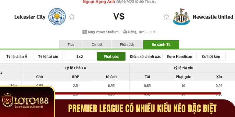 Kèo Bóng Đá Ngoại Hạng Anh - Bật Mí 3 Tips Soi Kèo Chuẩn Chỉ 3 Premier League có nhiều kiểu kèo đặc biệt